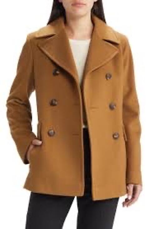 halston Jackets & Blazers - Halston Studio Wool Blend Double Breasted Jacket Size 10 Brown